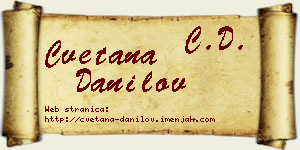 Cvetana Danilov vizit kartica